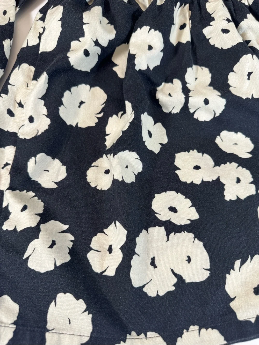GAP Black Dress with Cream Floral Print
